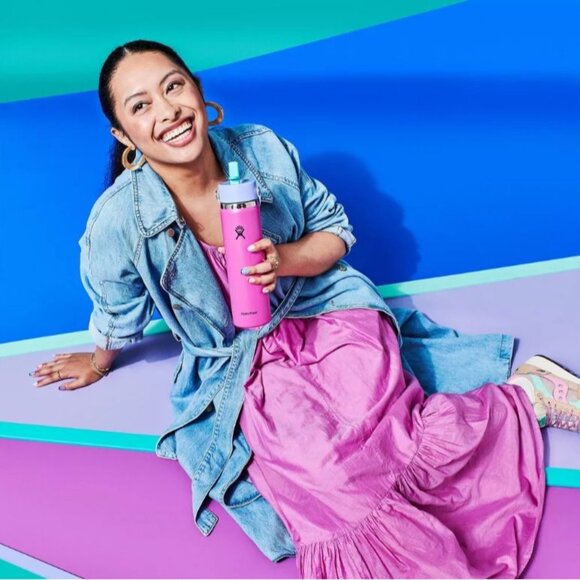 Hydro Flask 24 Oz Limited Edition Flex Straw Cap Bottle Pink Purple Stainless St - Picture 3 of 9